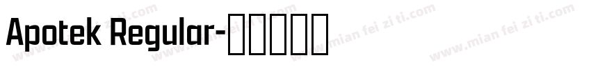 Apotek Regular字体转换
